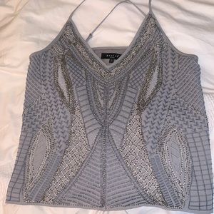 Embellished tank top grey